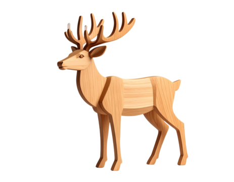 deer silhouette isolated on white