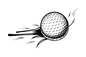 Golf Ball Impact Logo for T-shirts & Club Branding - Power Emblem