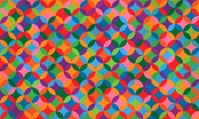 Fun colorful abstract background in doodle style. Simple playful design with hand drawn overlay shapes. Children style colored scribble banner background with doodle rough lines. Playful abstract bg