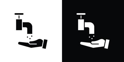 Ablution icon. black and white line icons pack.