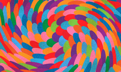 Fun colorful abstract background in doodle style. Simple playful design with hand drawn overlay shapes. Children style colored scribble banner background with doodle rough lines. Playful abstract bg