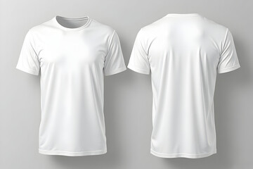 White T-shirt Mockup Front and Back Views for Design Presentation