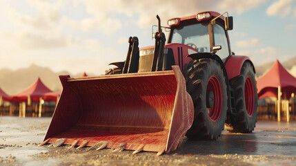 Fototapeta premium Tractor with bucket