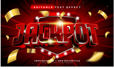 ackpot 3d vector text effect with modern style design