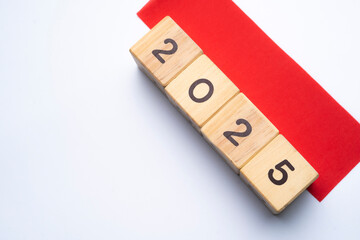 2025, Poland, Poland flag with date block, Concept, Important events for Poland in the new year,...