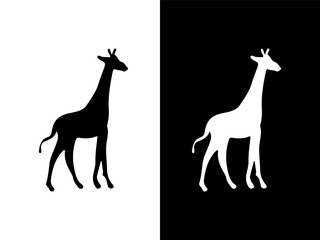 A captivating vector illustration of a giraffe silhouette, ideal for animal and nature-themed designs