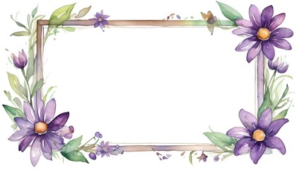 Delicate purple violets adorn a blank card layout for heartfelt greetings on special occasions and celebrations throughout the year Generative AI