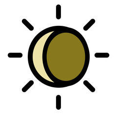 Partial Solar Eclipse Icon