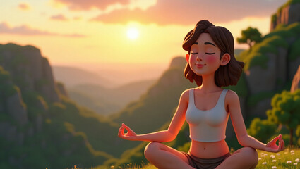 Healthy Lifestyle Activities – Yoga, Meditation, Healthy Food, and Outdoor Exercise

