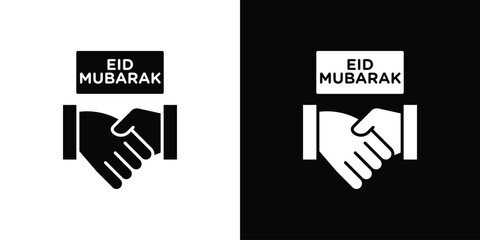 Handshaking icon. black and white line icons pack.