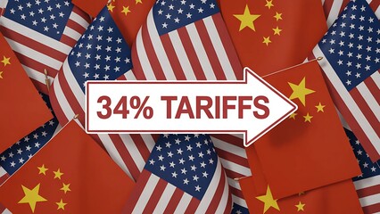 US and China trade war escalates with 34% tariffs impacting global economy and international business