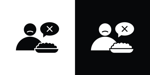 Lack of appsetite icon. black and white line icons pack.