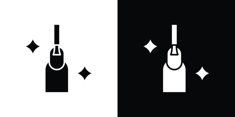 Manicure icon. black and white line icons pack.