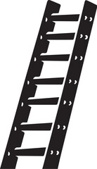 Fototapeta premium Wooden ladder vector silhouette