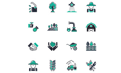 Farm & Agriculture Icons Set