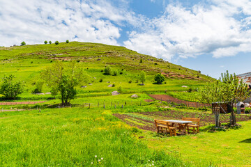Rural landscape in Lukomir, the highest village in Bosnia-Herzegovina