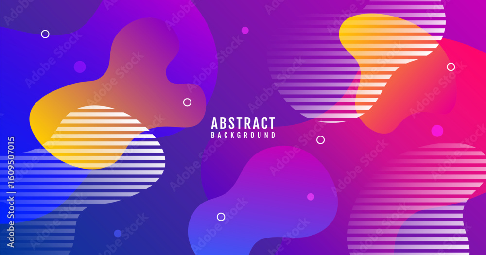 Poster colorful abstract background overlap layer on bright space with flowing waves effect decoration. mod