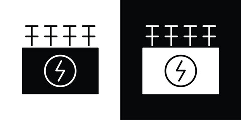 Transformer icon. black and white line icons pack.