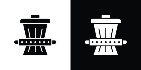 Waste reduction icon. black and white line icons pack.