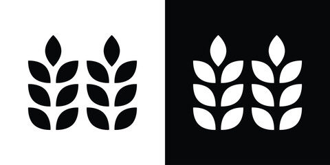 Wheat icon. black and white line icons pack.