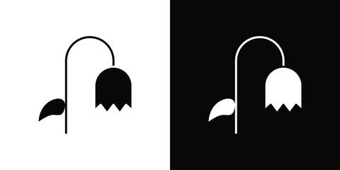Wilted flower icon. black and white line icons pack.