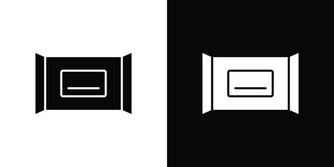 Wipes pack icon. black and white line icons pack.