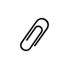 paperclip icon vector, Flat paperclip icon used for document attachment in email files office binding paperwork or business productivity design elements
