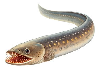 Detailed Illustration of a Hagfish A DeepSea Eels on transparent background