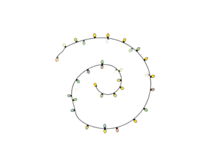 pencil shavings isolated on white