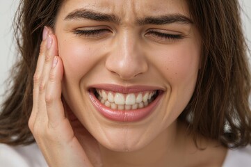 Obraz premium Patient experiencing dental emergency tooth pain perfect for oral healthcare dental treatment medical education dental care awareness materials