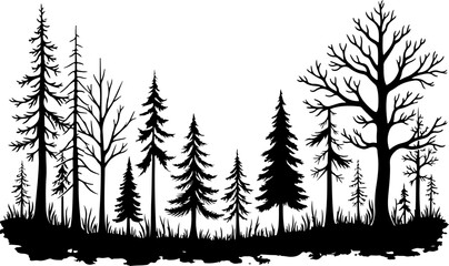 ree Silhouettes Bundle | Tree Vector Clipart