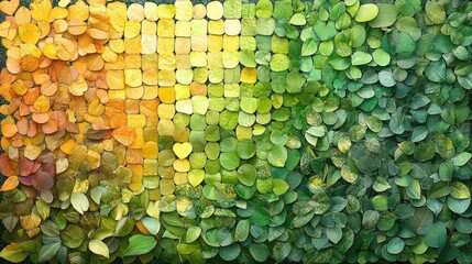 Leaf gradient wall art