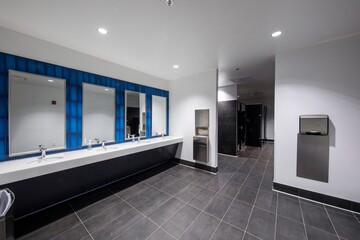 interior of a modern office bathroom