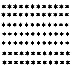 set of black silhouettes of flowers