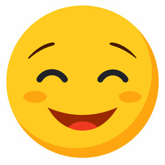 Fototapeta premium Laughing Emoji Icon Fun Prank Symbol Vector for Festive Designs