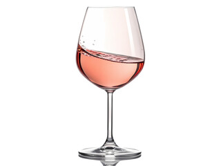 A Glass of Ros Wine on transparent background