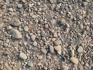 River Pebbles and Natural Stone Texture Background