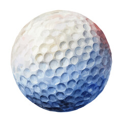 A watercolor painting of Golf Ball, vector illustration on white background.