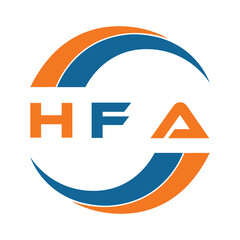 HFA letter design. HFA letter technology logo design. HFA Monogram logo design for an entrepreneur and business.