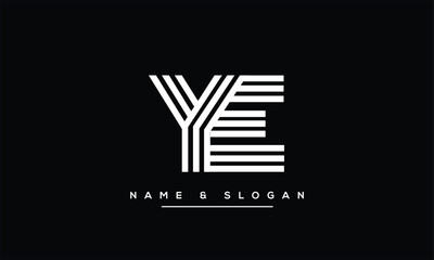 YE, EY, Y, E Abstract Letters Logo Monogram