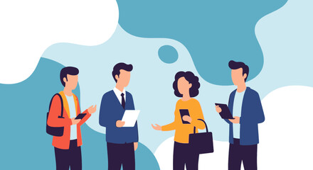 Diverse team of professionals collaborating, ideal for business presentations or website banners.