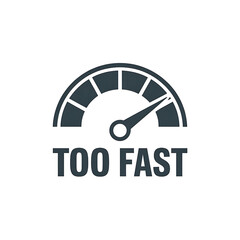 Too Fast Speed Warning Icon