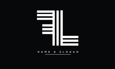 FL, LF, F, L Abstract Letters Logo Monogram