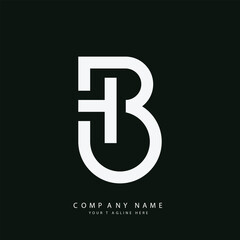 Obraz premium Letter Bh or Hb initial monogram unique logo