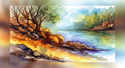 sunset in the sea