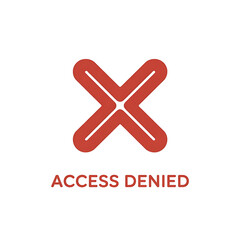 Access Denied Alert Icon Design