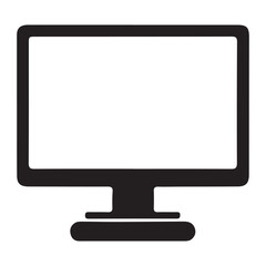 Black Computer Monitor Display Vector Illustration for Digital Use