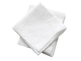 Stacked white textured paper napkins image, Isolated, Transparent Png