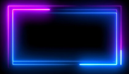Neon rectangle frame (2)