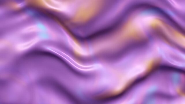 Seamless Loop Iridescent Gradient Background &ndash; Pastel Purple, Orange, and Blue Blend with Fluid Wave Glow in 90s Y2K Aesthetic